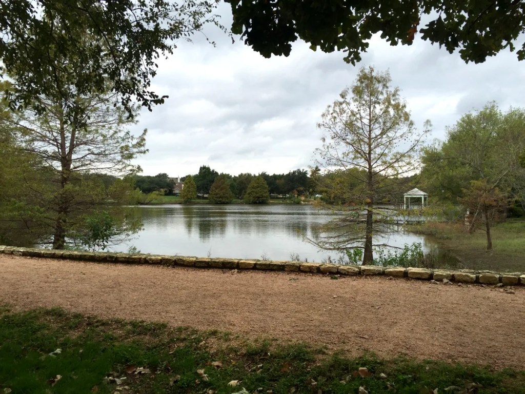 Mills Pond and walking trail in Wells Branch, Austin, Texas
